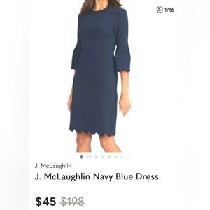 J. McLaughlin Navy Blue Dress